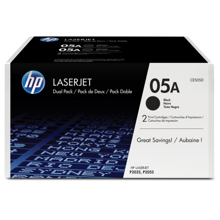 Hp Confezione 2 Toner originale 05A Nero CE505D 2.300 pag cad