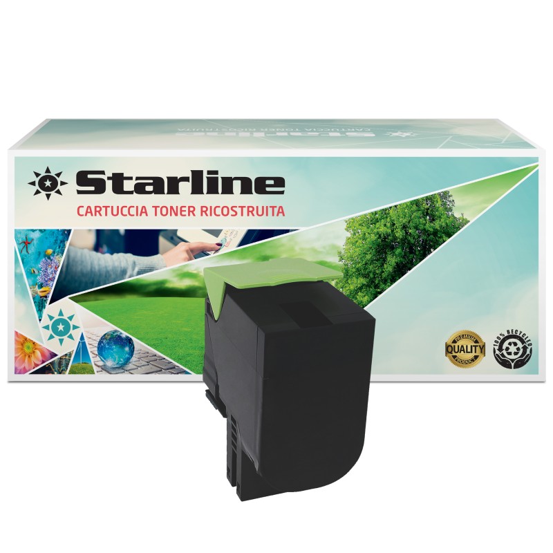 Starline Toner Ricostruito per Lexmark Nero 70C2HK0 4.000 pag