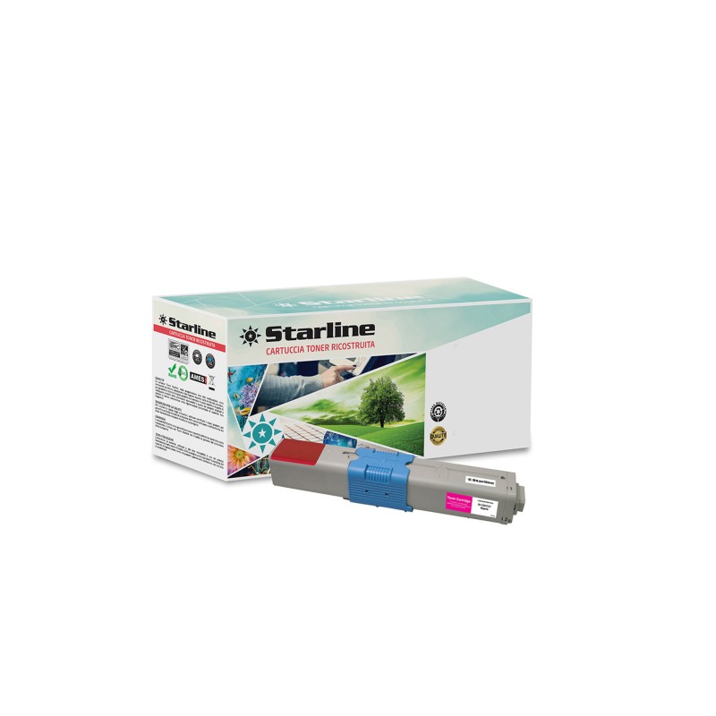 Starline Toner Ricostruito per Oki Magenta 44973534 1.500 pag