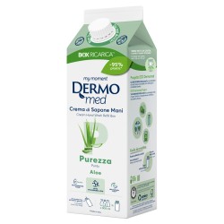 Ricarica crema di sapone mani carton box 900 ml aloe Dermomed