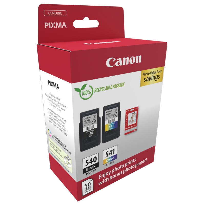 Canon Cartuccia Ink PG540/CL541 con Confezione Fogli 5225B013