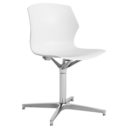 Seduta Home/Office No Frill NFG senza braccioli bianco Unisit