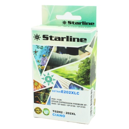 Starline Cartuccia Ink compatibile per Epson 202XL Ciano 13ml