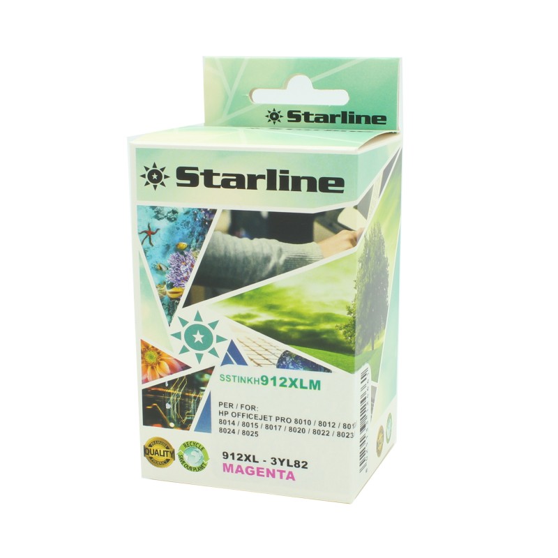 Starline Cartuccia Ink Compatibile per HP 912 XL Magenta 58ml