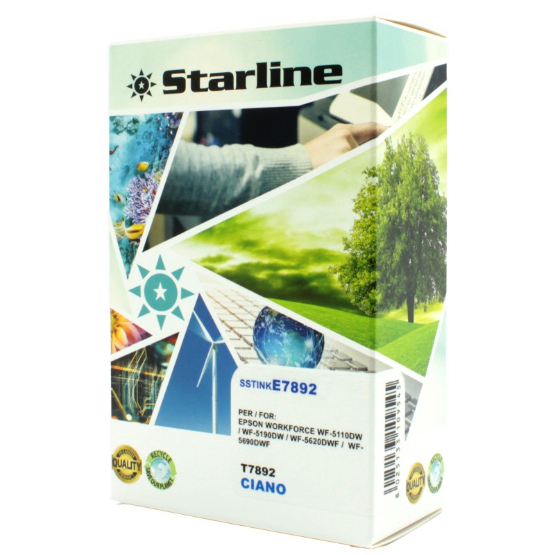 Starline Cartuccia ink per Epson Ciano T7892 C13T789240 55ml