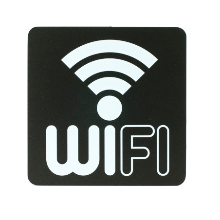 Pittogramma adesivo Wifi 16 x 16 cm PVC nero/bianco Stilcasa