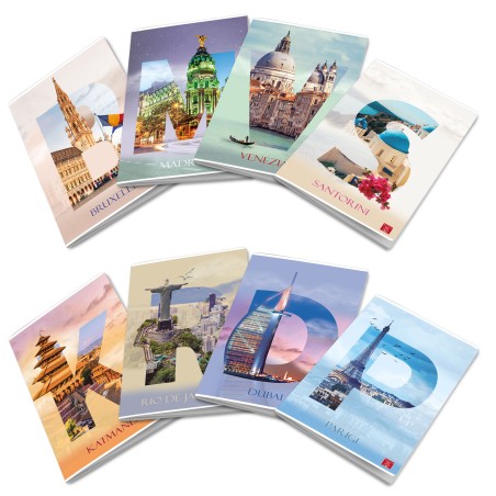 Maxiquaderno Dream Cities A4 rigo di 1a 42 fogli 80 gr Pigna