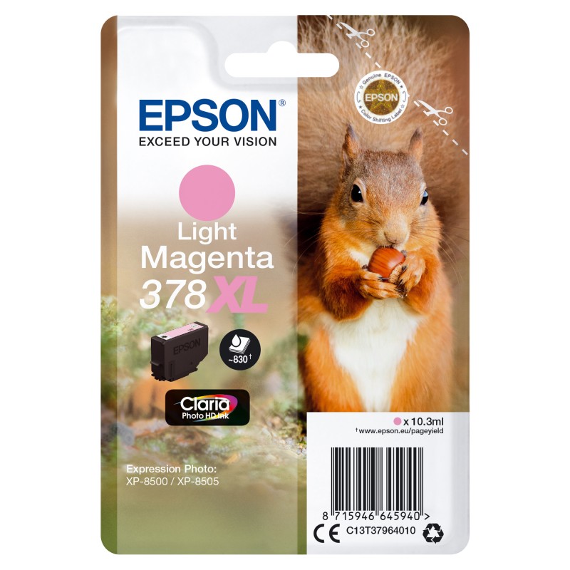 Epson Cartuccia ink 378XL Magenta chiaro C13T37964010 10