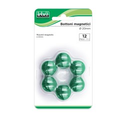 Bottoni magnetici diametro 2 cm verde Lebez blister 12 pezzi