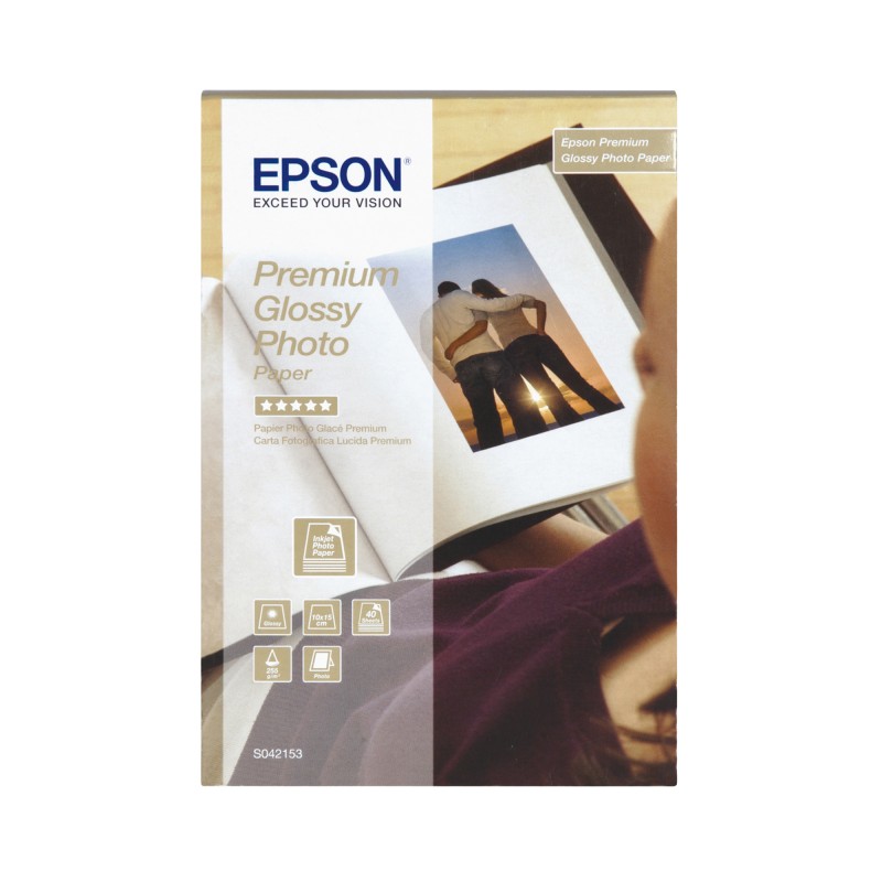 Epson Premium Glossy Photo Paper 10x15cm 40 Fogli C13S042153