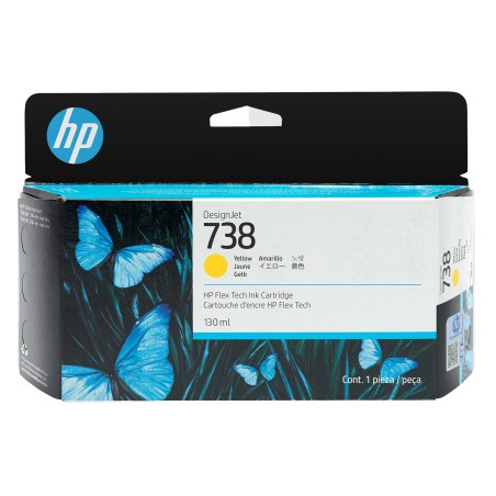 Hp originale Cartuccia Ink DesignJet 738 Giallo 498N7A 130ml