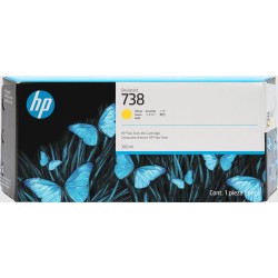 Hp originale Cartuccia DesignJet Ink 738 Giallo 676M8A 300ml