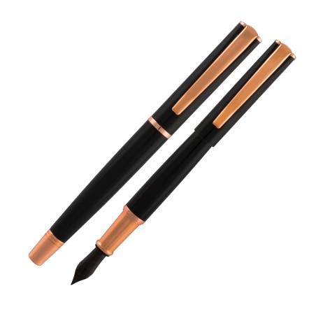 Penna Stilografica Impressa punta M nero/rosegold Monteverde