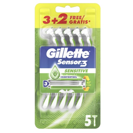 Gillette Sensor 3 Sensitive confezione usa&getta 3 + 2 pezzi