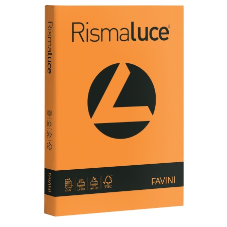 Carta Rismaluce A4 140 gr arancio 56 Favini conf. 200 fogli