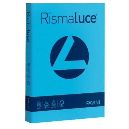 Carta Rismaluce A4 140 gr azzurro 55 Favini conf. 200 fogli