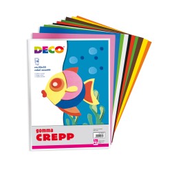 Gomma Crepp 20 x 30 cm colori assortiti Deco conf. 10 fogli