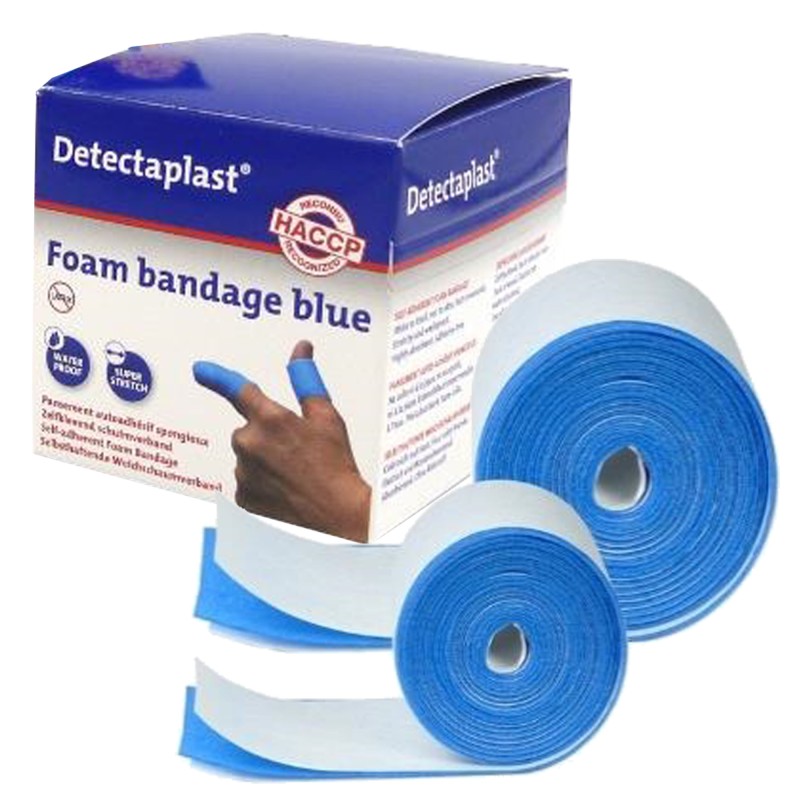 Bendaggio coesivo Detectaplast per HACCP 6 x 450 cm blu PVS