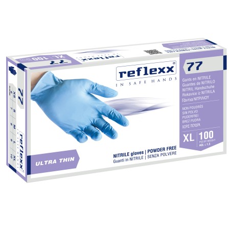 Guanti in nitrile R77 tg XL azzurro Reflexx conf. 100 pezzi