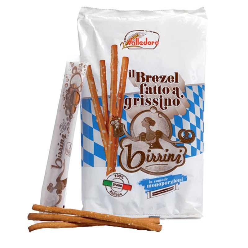 Grissini Birrini 240 gr multipack 13 monoporzioni Valledoro