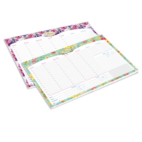 Desk planner Nature Flowers da scrivania 42 x 29