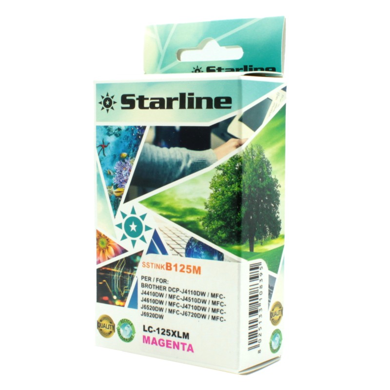 Starline Cartuccia ink per Brother Magenta LC125XLM 16