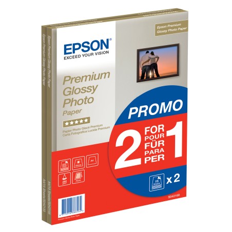 Epson Premium Glossy Photo Paper A4 2x 15 Fogli C13S042169