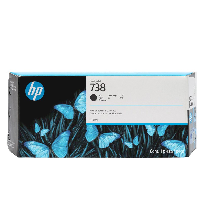 Hp originale Cartuccia Ink DesignJet 738 Nero 498N8A 300ml