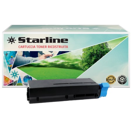 Starline Toner ricostruito per Oki Nero 45807102 3.000 pag