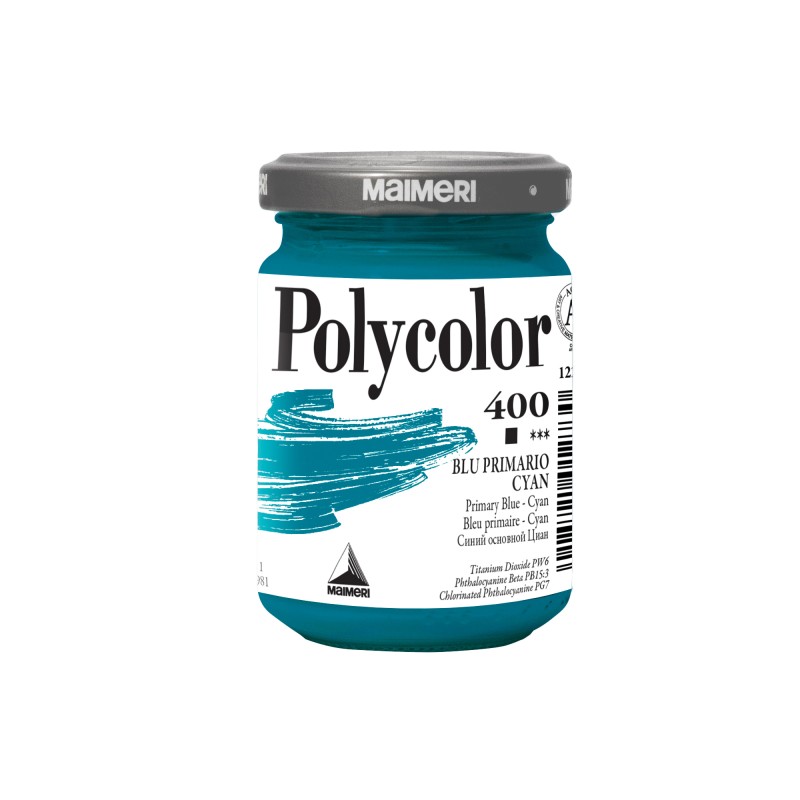 Colore vinilico Polycolor 140 ml blu primario cyan Maimeri