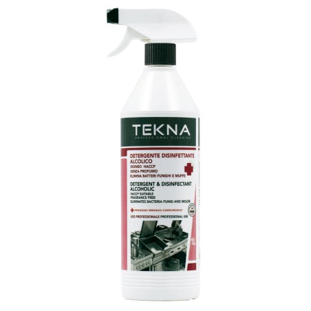 Disinfettante detergente alcolico senza profumo 1 lt Tekna