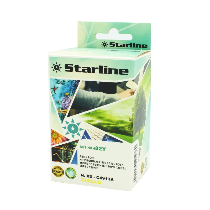 Starline Cartuccia ink Compatibile per HP N.82 Giallo 69ml