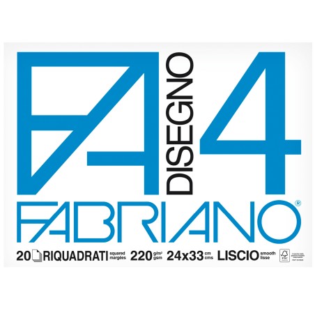 Album F4 24x33cm 220gr 20 fogli liscio squadrato Fabriano