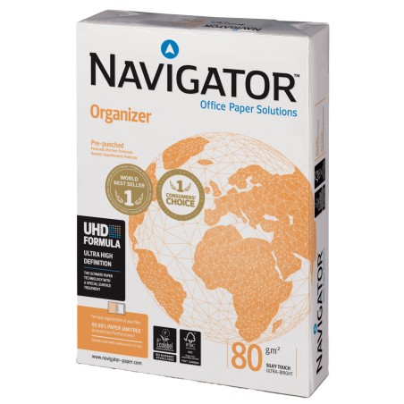 Carta Organizer 2 fori A4 80 gr Navigator conf. 500 fogli