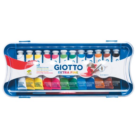 Tubi tempere 12 ml colori assortiti Giotto conf. 12 pezzi