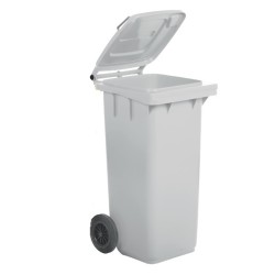 Bidone carrellato 58x73x107 cm 240 L bianco Mobil Plastic