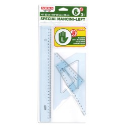 Set disegno per mancini riga 30cm squadre 45/60gradi Arda