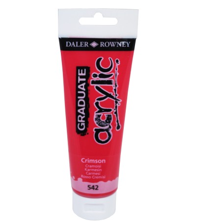 Colore acrilico fine Graduate 120 ml cremisi Daler Rowney