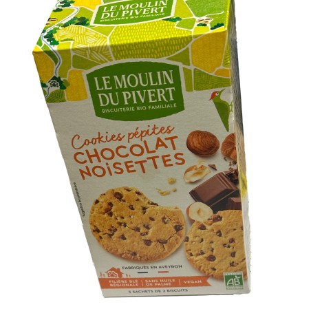 Cookies cioccolato e nocciola 175 gr Le moulin du privert