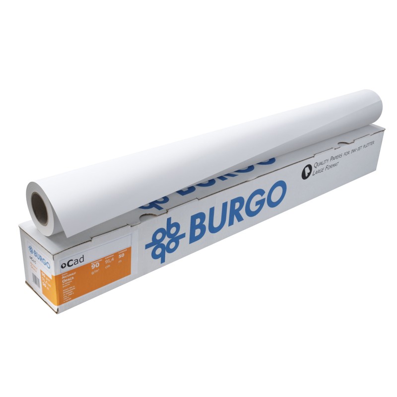 Carta Cad Eco 80 610 mm x 50 mt 80 gr opaca bianco Burgo