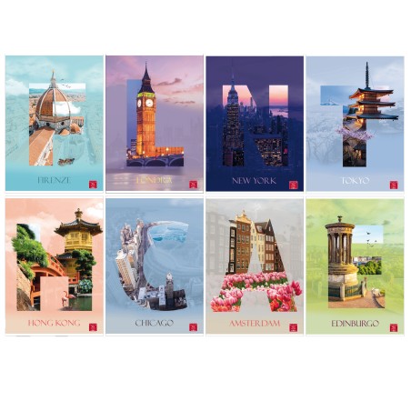 Maxiquaderno Dream Cities A4 1 rigo 42 fogli 80 gr Pigna