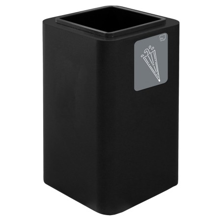 Portaombrelli Cubo 38 x 38 x 65 cm acciaio nero Stilcasa