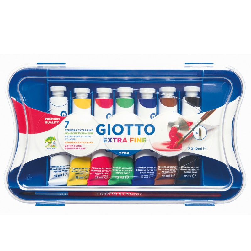 Tubi tempere 12 ml colori assortiti Giotto conf. 7 pezzi