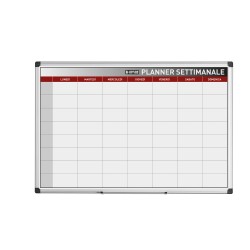 Planner magnetico settimanale 90 x 60 cm silver BiOffice