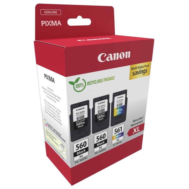 Canon Cartuccia Ink MultiPack PG560XLx2/CL561XL 3712C009