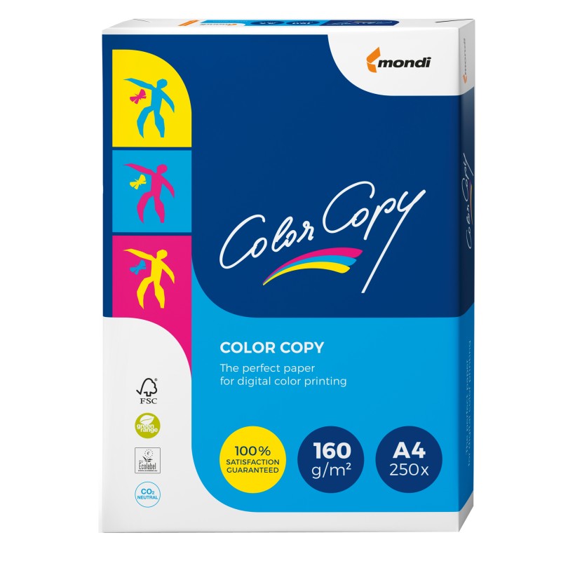 Carta Color Copy A4 160 gr bianco Mondi conf. 250 fogli