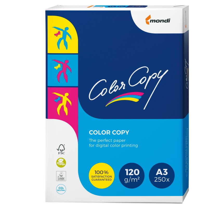 Carta Color Copy A3 120 gr bianco Mondi conf. 250 fogli