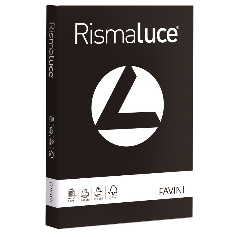 Carta Rismaluce A4 90 gr nero 63 Favini conf. 300 fogli