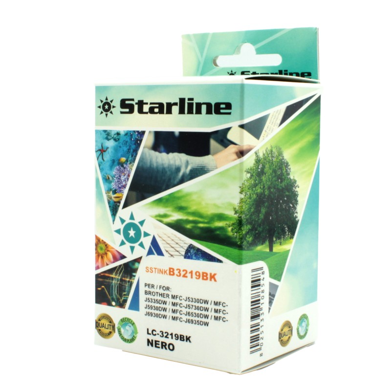 Starline Cartuccia ink per Brother Nero LC3219XLBK 68ml