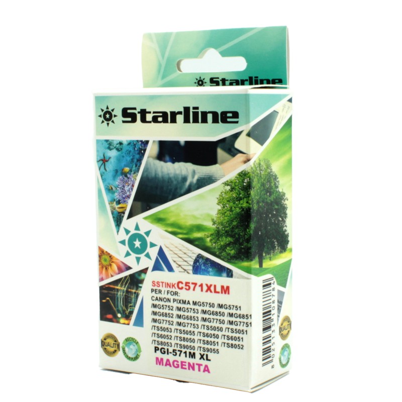 Starline Cartuccia ink per Canon Magenta CLI571M 12